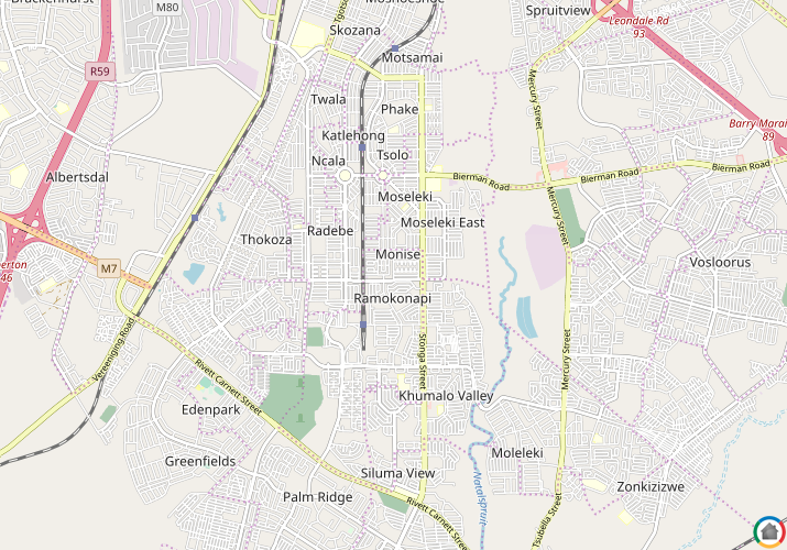 Map location of Katlehong